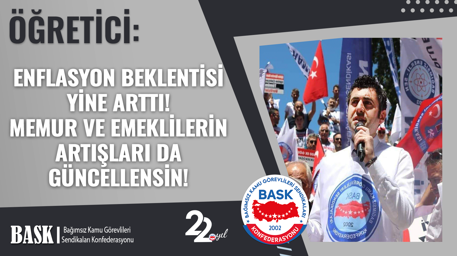 Öğretici: Enflasyon Beklentisi Yine Arttı! Memur ve Emeklilerin Artışları da Güncellensin!
