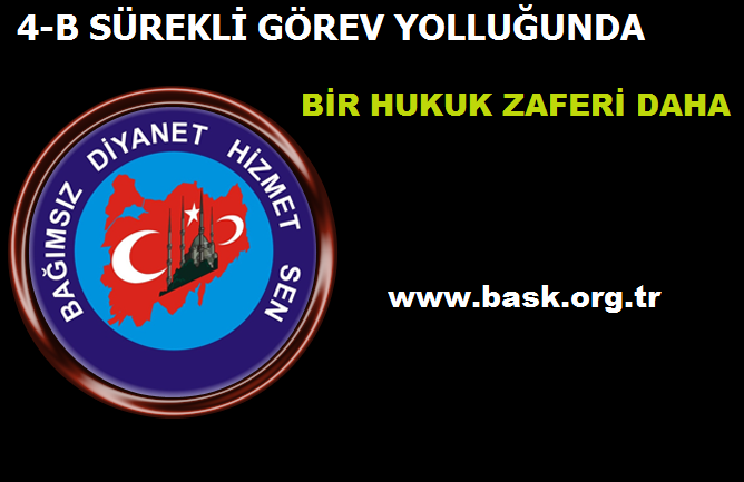 BASK\'a Bağlı Bağımsız Diyanet Hizmet-Sen\'den Bir Hukuk Zaferi Daha