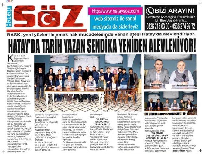 BASK Hatay İl Temsilciliği Futbol Turnuvasında Kupa Basının