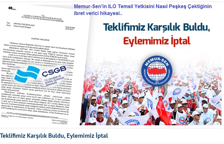 Toplu Sözleşmelerdeki Alışkanlığından Vazgeçemeyen MEMUR-SEN Bu Kez ILO’da Kendi Temsil Hakkını Peşkeş Çekti