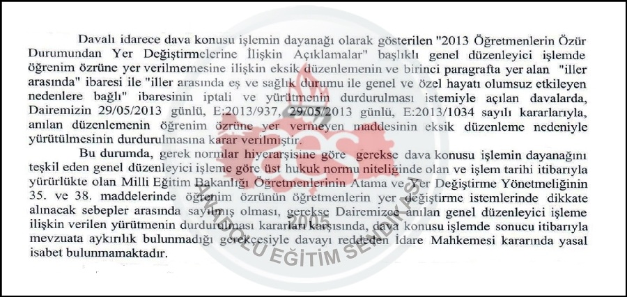 Danıştay: Öğrenim Özrü İle Atamaya Engel Olunamaz