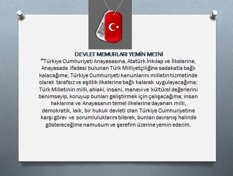 Devlete, Demokrasiye ve Anayasaya Sadakat Yeminine Davet
