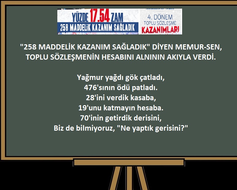 MEMUR-SEN’in “258 Kazanım” Yalanı Erken Deşifre Oldu.