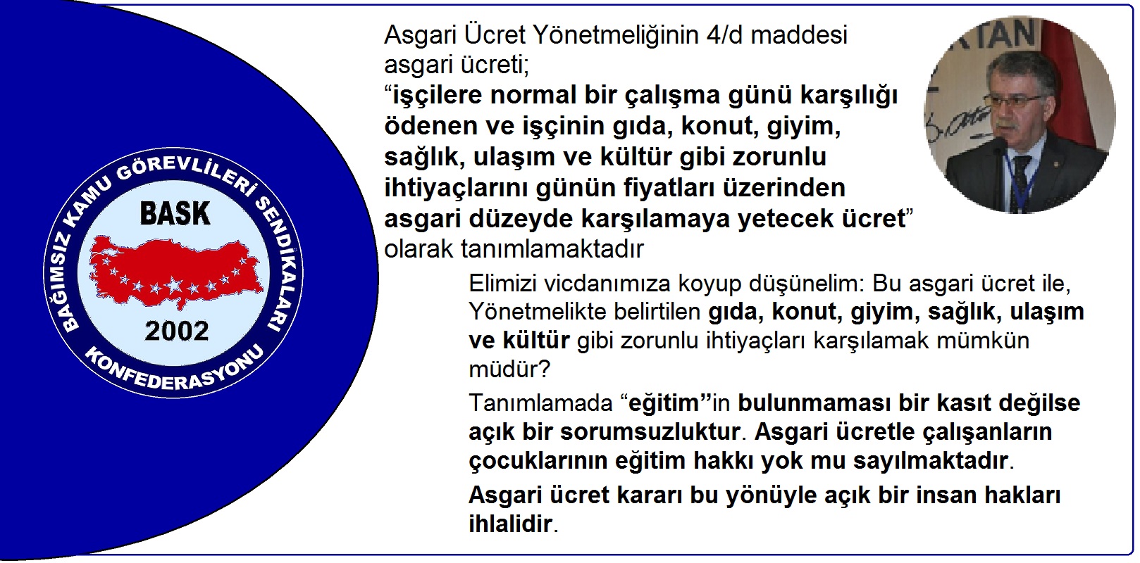 BASK Genel Başkanı Bayram Zengin: “Asgari Ücret, 6,5 Milyon Çalışanı Çadırda Yaşamaya mı Zorlamaktadır?”