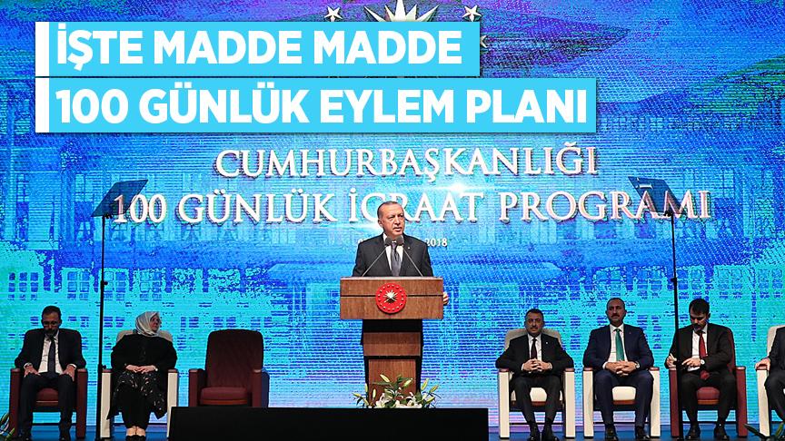 Cumhurbaşkanlığı 100 Günlük İcraat Programı Açıklandı.