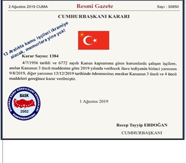 Kamu İşçileri 13 Aralıkta Son İkramiyelerini Alacak, Memurlara Yine Yok!