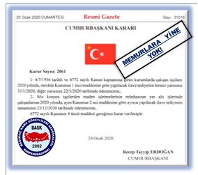 Kamu İşçileri 31 Ocak’ta İlk İkramiyelerini Alacak, Memura Yine Yok.