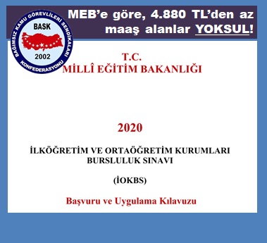 MEB, Aylık Geliri 4.880 TL’den Az Olana “Yoksul” Diyor!