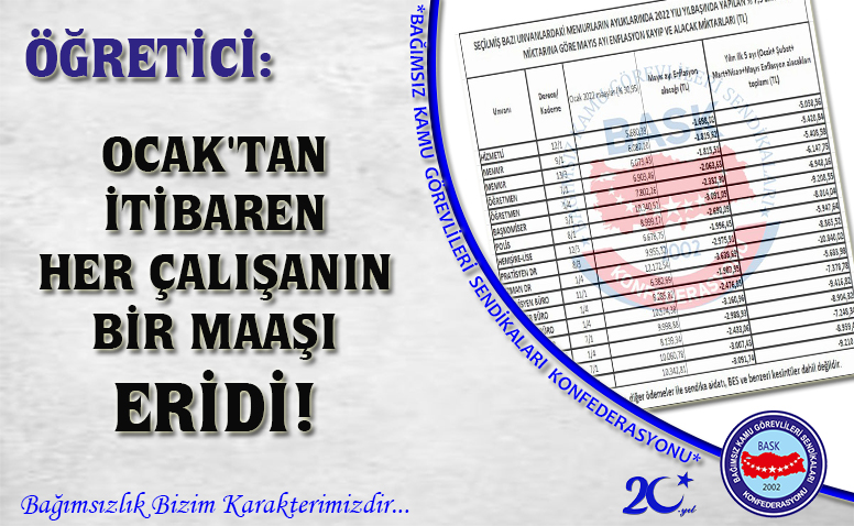 Öğretici: Ocak'tan İtibaren Her Çalışanın Bir Maaşı Eridi!