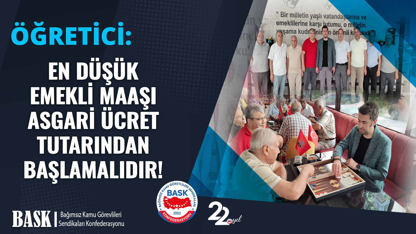En Düşük Emekli Maaşı Asgari Ücret Tutarından Başlamalıdır!