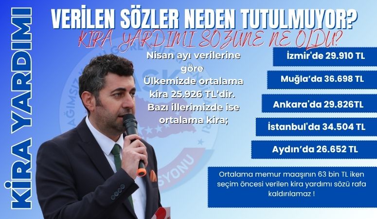 Kira Yardımı Derhal Hayata Geçirilmelidir! Söz Verildi, Unutuldu!